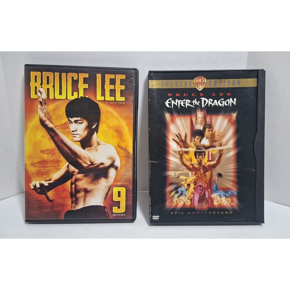 WARNER BROS BRUCE LEE ACTION PACK & ENTER THE DRAGON 10 FILM DVD LOT